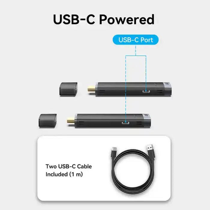 Vention ADCB0 HDMI Wireless Transmitter and Receiver with 5GHz Band WiFi 1080p 60Hz Output and Built-In Antenna for TV Monitor Projector etc